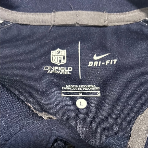 Nike NFL Logo New England Patriots Blue and Gray Bomber Jacket Size Large - Picture 14 of 15